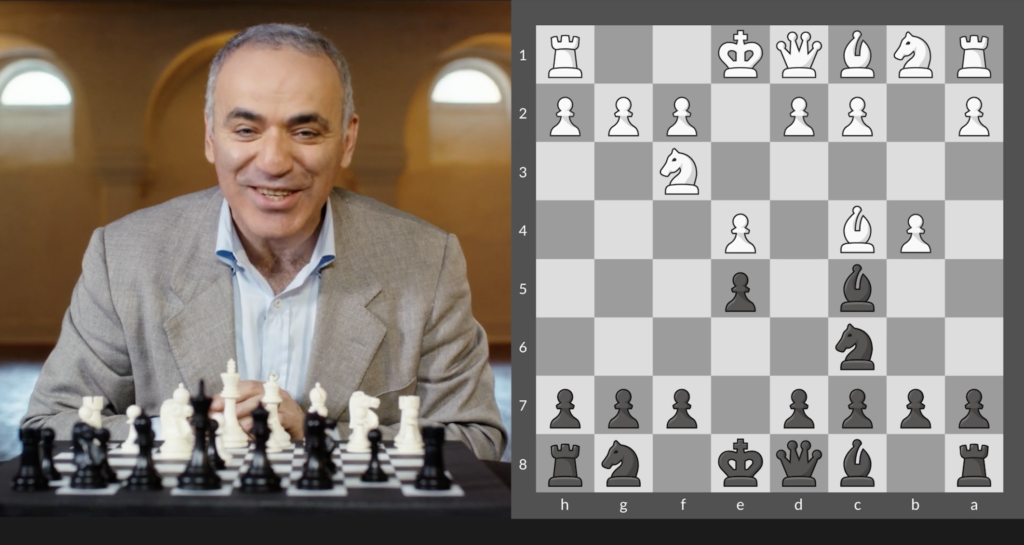 What are the differences in the attacking style of Kasparov and